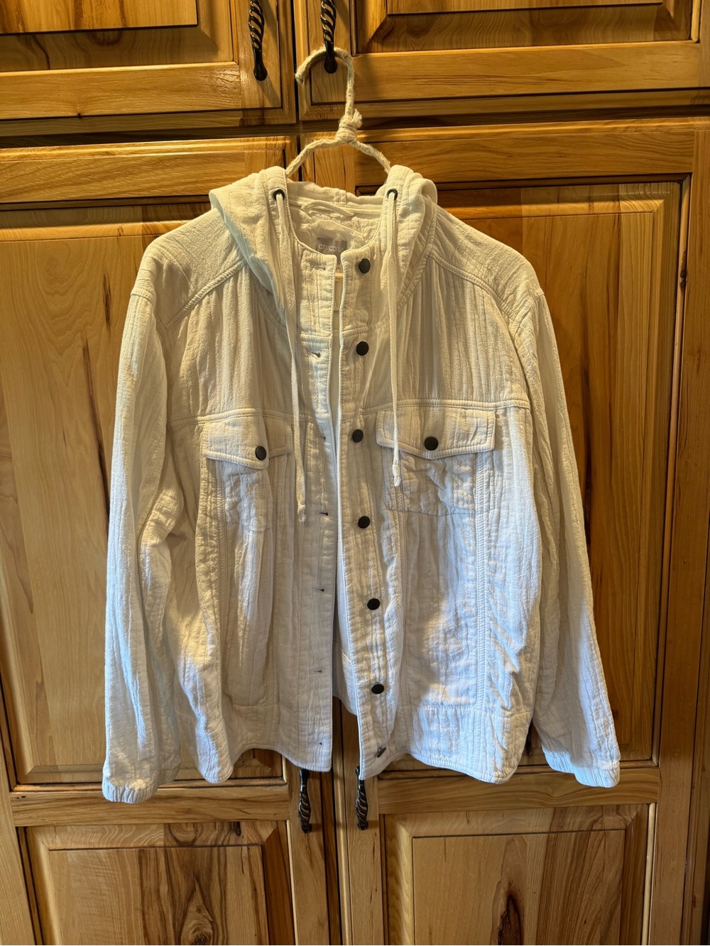 Women’s White Hooded Lightweight Jacket
